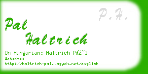 pal haltrich business card